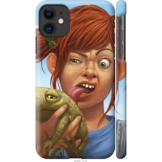 Чохол на iPhone 11 Рудоволоса дівчинка з жабою 4059m-1722