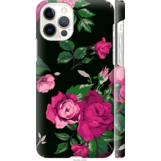 Чохол на iPhone 12 Троянди на чорному фоні 2239m-2053