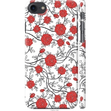 Чохол на iPhone 8 Червоні троянди на білому фоні 1060m-1031