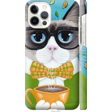 Чохол на iPhone 12 Cat Coffee 4053m-2053