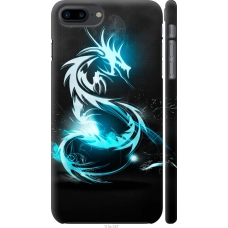 Чохол на iPhone 7 Plus Біло-блакитний вогненний дракон 113m-337
