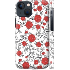 Чохол на iPhone 13 Mini Червоні троянди на білому фоні 1060m-2373