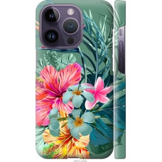 Чохол на iPhone 14 Pro Тропічні квіти v1 4667m-2646