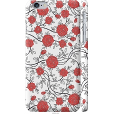 Чохол на iPhone 6s Червоні троянди на білому фоні 1060m-90