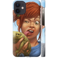 Чохол на iPhone 12 Mini Рудоволоса дівчинка з жабою 4059c-2071