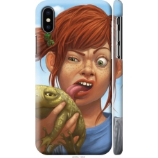 Чохол на iPhone X Рудоволоса дівчинка з жабою 4059m-1050