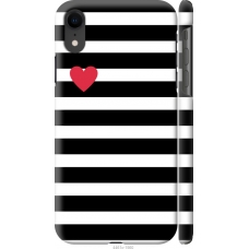 Чохол на iPhone XR Чорно-білі смуги 4461m-1560
