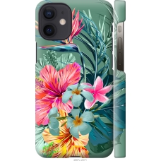 Чохол на iPhone 12 Mini Тропічні квіти v1 4667c-2071