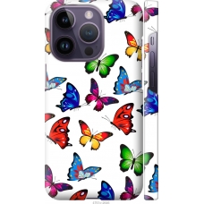 Чохол на iPhone 14 Pro Барвисті метелики 4761m-2646