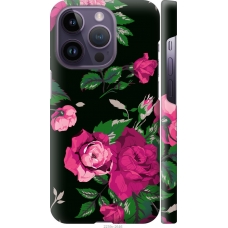 Чохол на iPhone 14 Pro Троянди на чорному фоні 2239m-2646