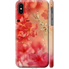 Чохол на iPhone X Рожеві квіти 2461m-1050
