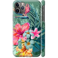 Чохол на iPhone 11 Pro Max Тропічні квіти v1 4667c-1723