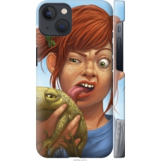 Чохол на iPhone 13 Рудоволоса дівчинка з жабою 4059m-2374
