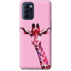 Чохол на Oppo Reno6 Z Рожева жирафа 4441u-2477