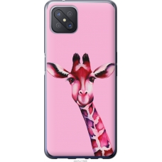 Чохол на Oppo Reno 4 Z Рожева жирафа 4441u-2278