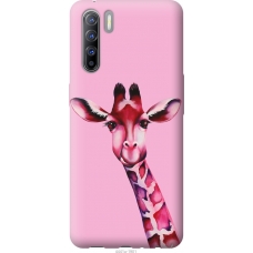 Чохол на Oppo Reno 3 Рожева жирафа 4441u-1901