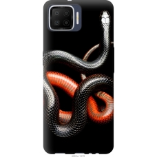 Чохол на Oppo A73 Червоно-чорна змія на чорному фоні 4063u-1379