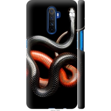 Чохол на Realme X2 Pro Червоно-чорна змія на чорному фоні 4063m-1866
