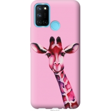 Чохол на Realme C17 Рожева жирафа 4441u-2121