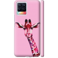 Чохол на Realme 8 Рожева жирафа 4441m-2303