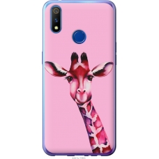 Чохол на Realme X Lite Рожева жирафа 4441u-2030