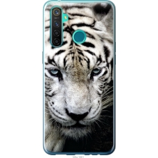 Чохол на Realme 5 Pro Сумний білий тигр 106u-1861