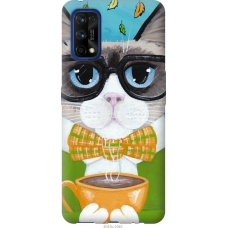 Чохол на Realme 7 Pro Cat Coffee 4053u-2082