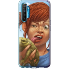 Чохол на Realme XT Рудоволоса дівчинка з жабою 4059u-1868