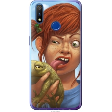 Чохол на Realme X Lite Рудоволоса дівчинка з жабою 4059u-2030