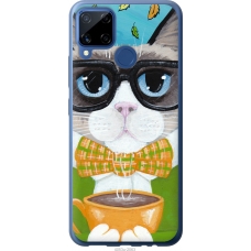 Чохол на Realme C15 Cat Coffee 4053u-2063