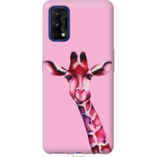 Чохол на Realme 7 Pro Рожева жирафа 4441u-2082