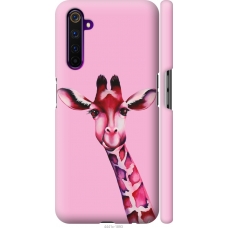Чохол на Realme 6 Pro Рожева жирафа 4441m-1893