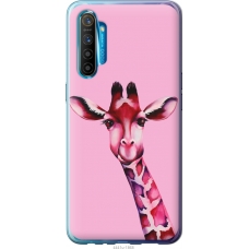 Чохол на Realme XT Рожева жирафа 4441u-1868