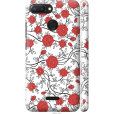 Чохол на Xiaomi Redmi 6 Червоні троянди на білому фоні 1060m-1521