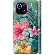 Чохол на Xiaomi Mi 11 Тропічні квіти v1 4667m-2253