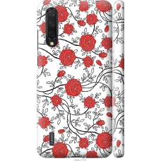 Чохол на Xiaomi Mi 9 Lite Червоні троянди на білому фоні 1060m-1834