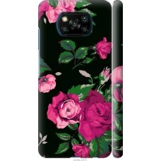 Чохол на Xiaomi Poco X3 Троянди на чорному фоні 2239m-2073
