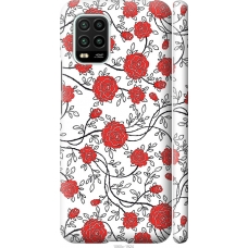Чохол на Xiaomi Mi 10 Lite Червоні троянди на білому фоні 1060m-1924