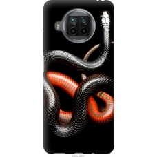 Чохол на Xiaomi Mi 10T Lite Червоно-чорна змія на чорному фоні 4063u-2097