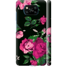 Чохол на Xiaomi Poco X3 Pro Троянди на чорному фоні 2239m-2938