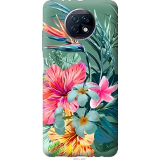 Чохол на Xiaomi Redmi Note 9T Тропічні квіти v1 4667u-2261