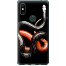 Чохол на Xiaomi Mi Mix 2s Червоно-чорна змія на чорному фоні 4063u-1438