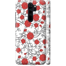 Чохол на Xiaomi Redmi Note 8 Pro Червоні троянди на білому фоні 1060m-1783