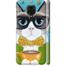 Чохол на Xiaomi Redmi Note 9 Pro Cat Coffee 4053m-1911