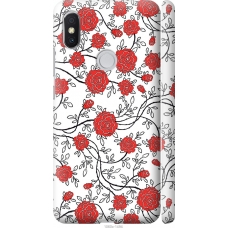 Чохол на Xiaomi Redmi S2 Червоні троянди на білому фоні 1060m-1494