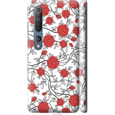 Чохол на Xiaomi Mi 10 Червоні троянди на білому фоні 1060m-1860