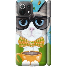 Чохол на Xiaomi Mi 11 Lite Cat Coffee 4053m-2281