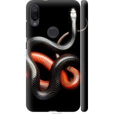 Чохол на Xiaomi Mi Play Червоно-чорна змія на чорному фоні 4063m-1644