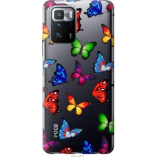 Чохол на Xiaomi Poco X3 GT Барвисті метелики 4761u-2511