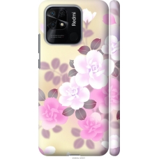 Чохол на Xiaomi Redmi 10C Японські квіти 2240m-2591